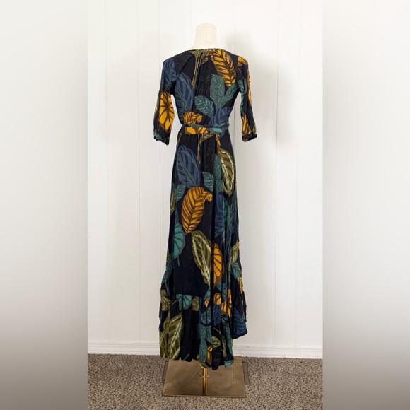 Tysa Designs Dress Spanish Dancer Wrap Tropical Floral Palm Leaf Small Beach USA - Picture 4 of 7